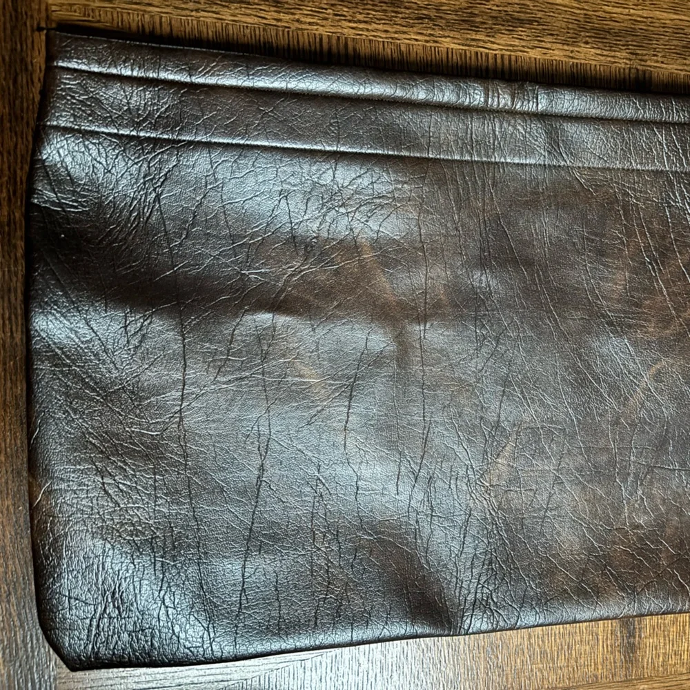 Scovill Brown Leather Clutch Bag | Vintage - Pouch -Unisex